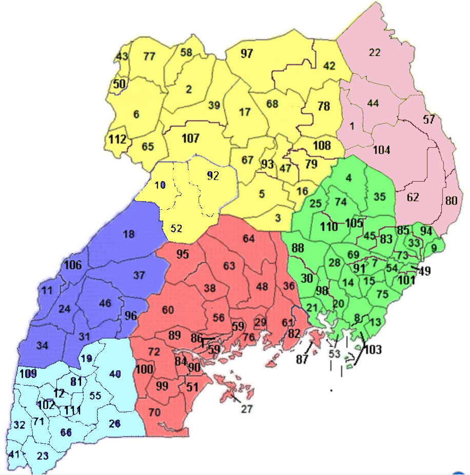 Uganda District Map